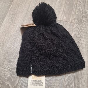 Turtlefur Black Knit Beanie